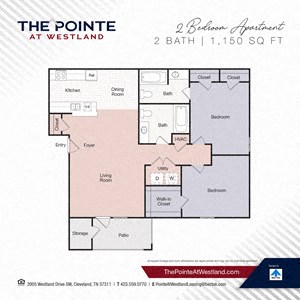 2 Bedroom floor plan